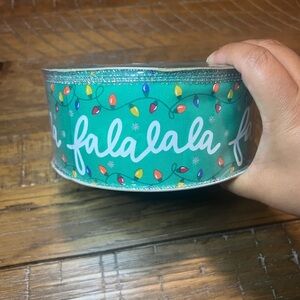 Festive Ribbon with Holiday Lights Design